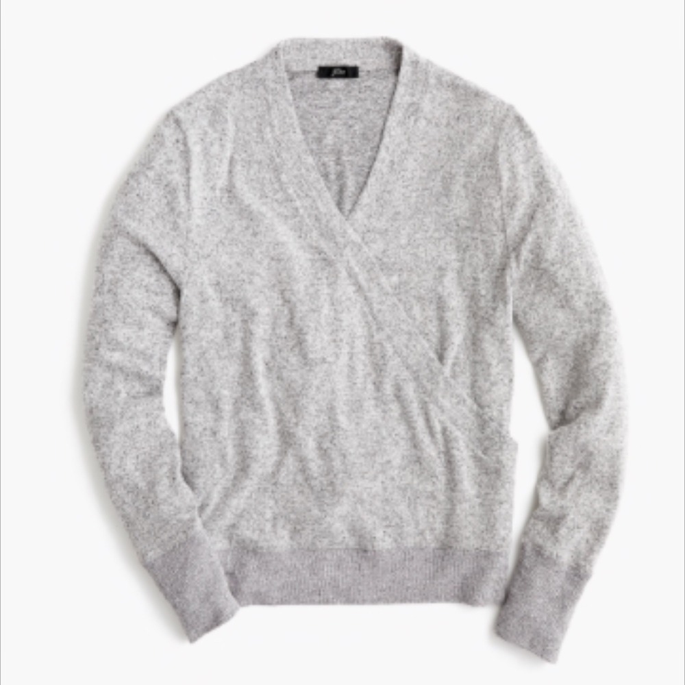 J. Crew NWT Supersoft faux-wrap top XL